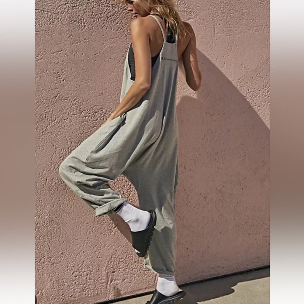Free People Movement Women’s Hot Shot Jumpsuit Heathered Gray Medium